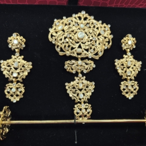 Aderezo oro brillo con nácar adulta